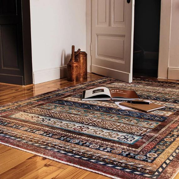 Tapis oriental rectangle en polypropylène Mialy